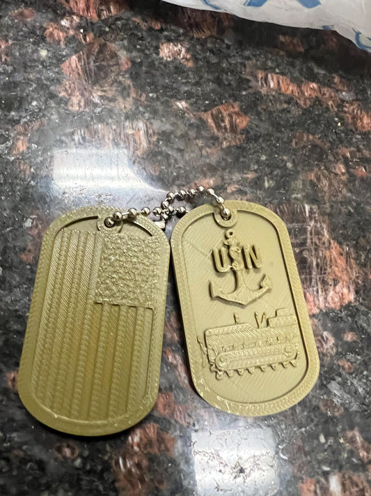 Seabee-Equipment Operator -Seabee EO- class-dog tags