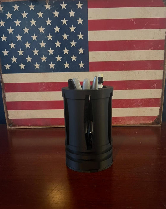 Flash hider Desk pen holder-Military- birdcage