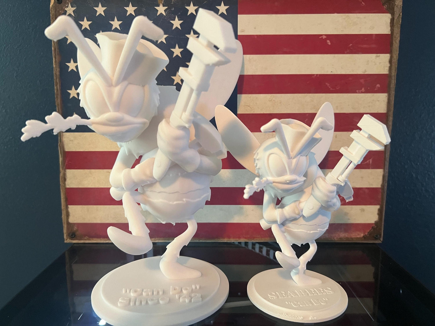 Big Seabee-WWII Paintable 1945 'Can-Do' Since '42 Big Seabee