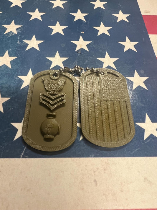 Seabee-UT-Seabee Utilitiesman 1stclass-dog tags