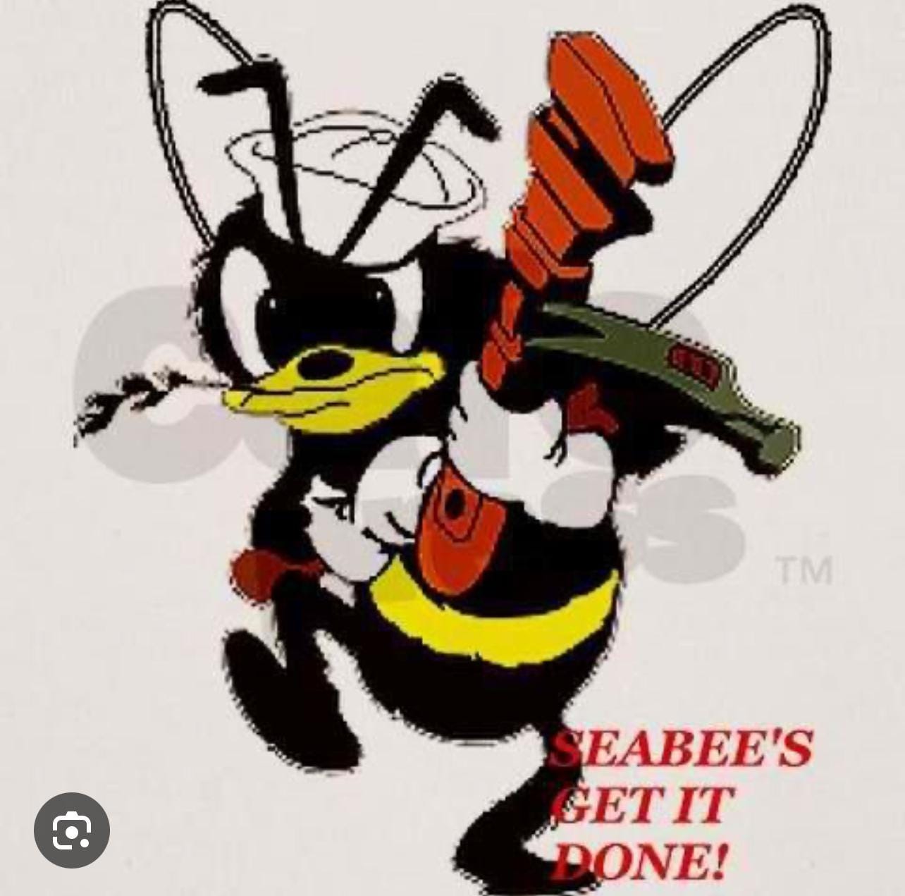 Disney Seabee WWII Paintable 1945 Can-Do Seabee