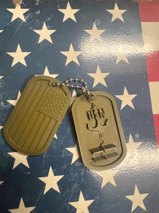 Seabee-Steel worker Seabee SW- class-dog tags