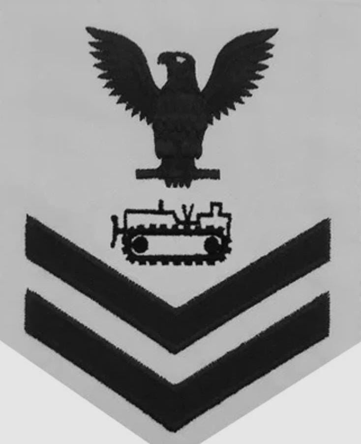 Seabee Equipment Operator EO -rating badge