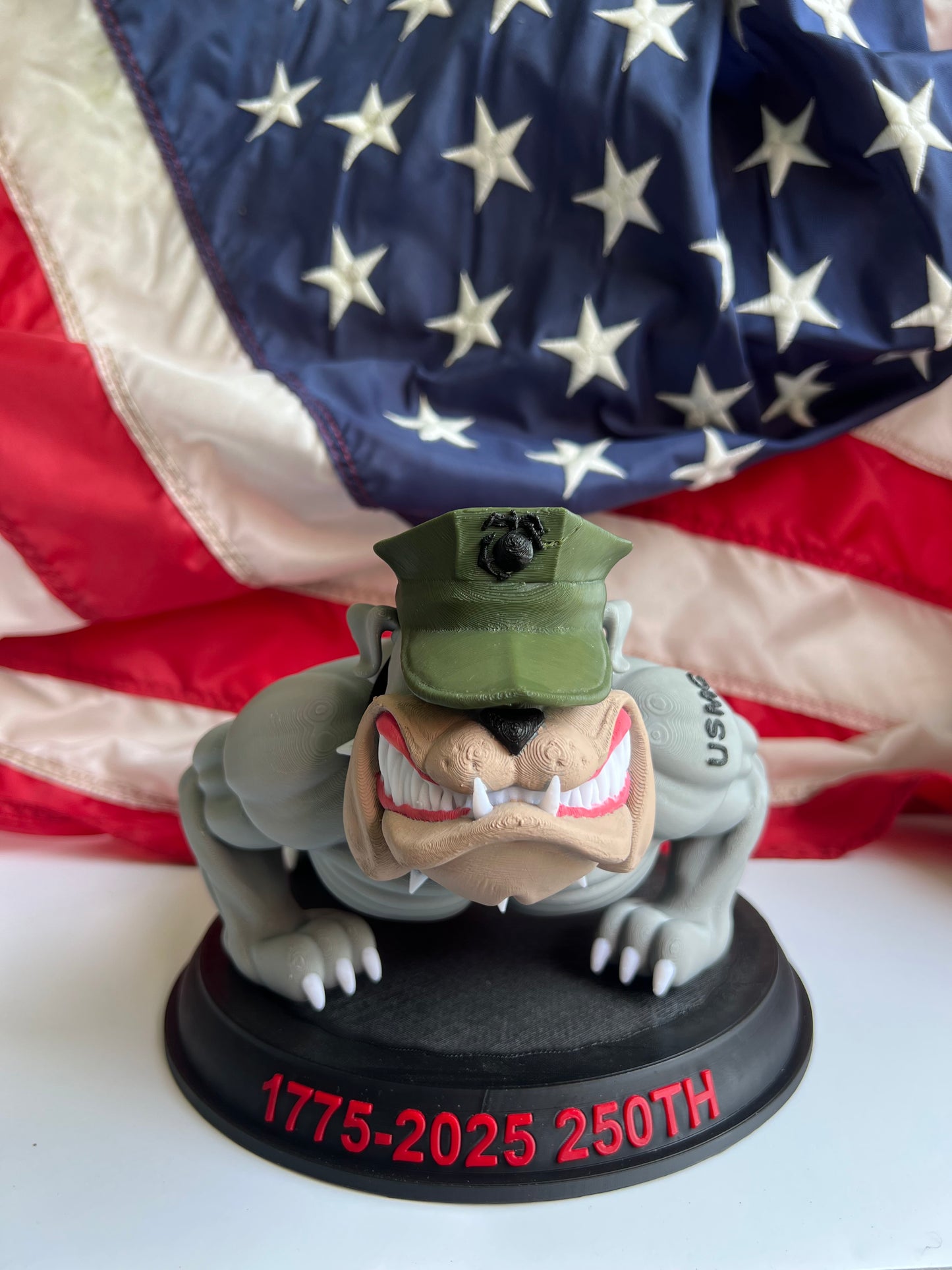USMC Devil Dog Statue - Marine Corps Collectible - Semper Fi Gift