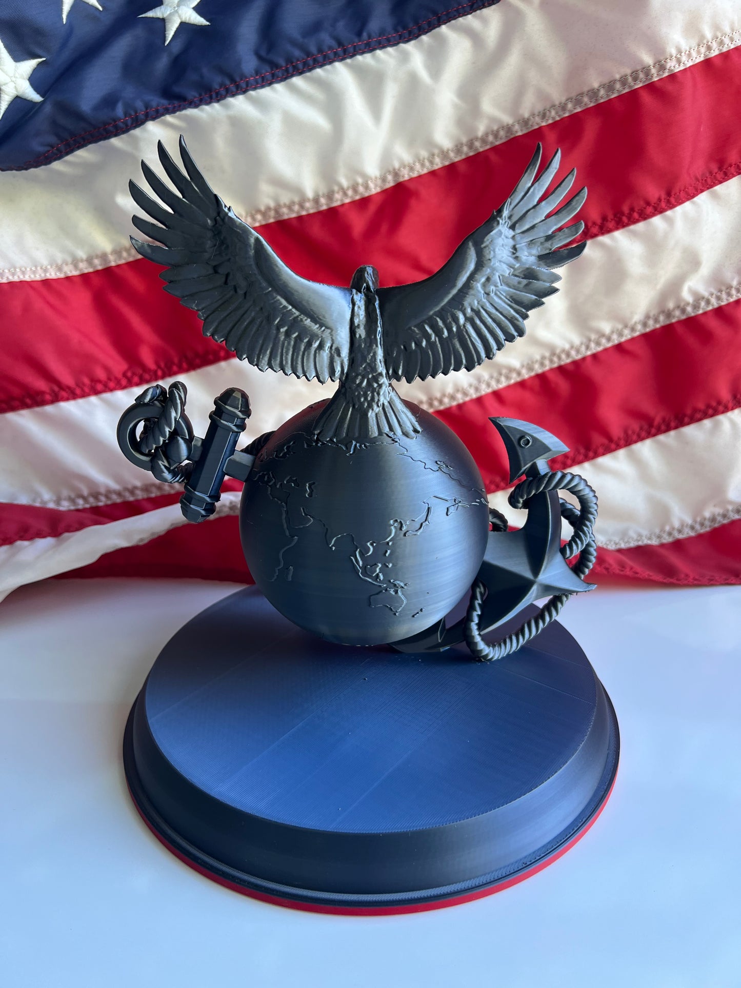 USMC EGA  Custom Display with Rank – Semper Fidelis