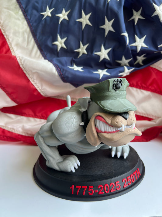 USMC Devil Dog Statue - Marine Corps Collectible - Semper Fi Gift