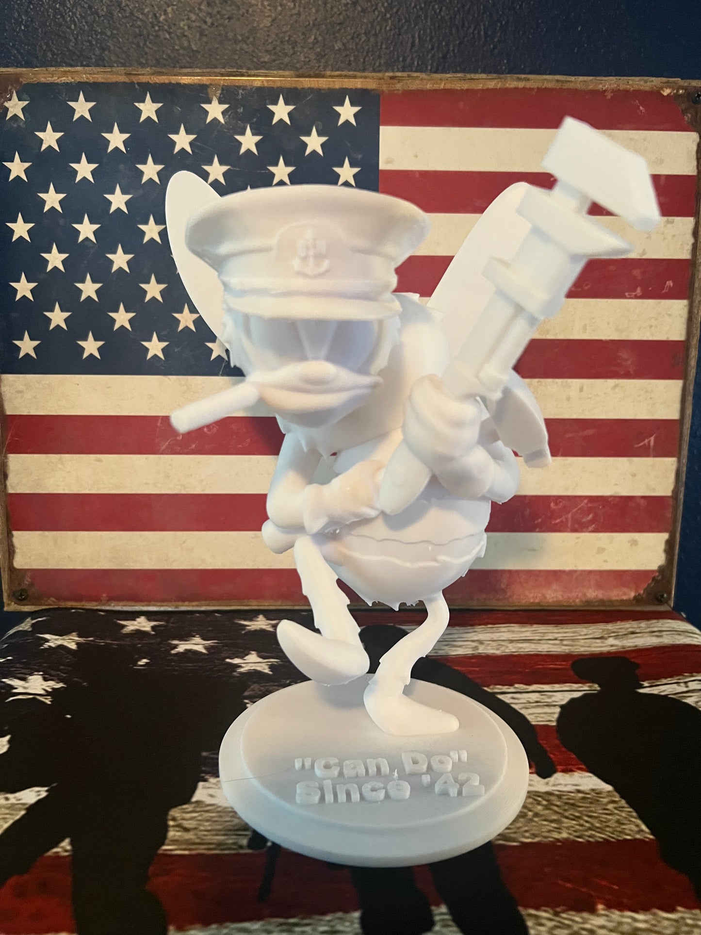US Navy Seabee Collectible Figure Chief Ranks - Military Statue