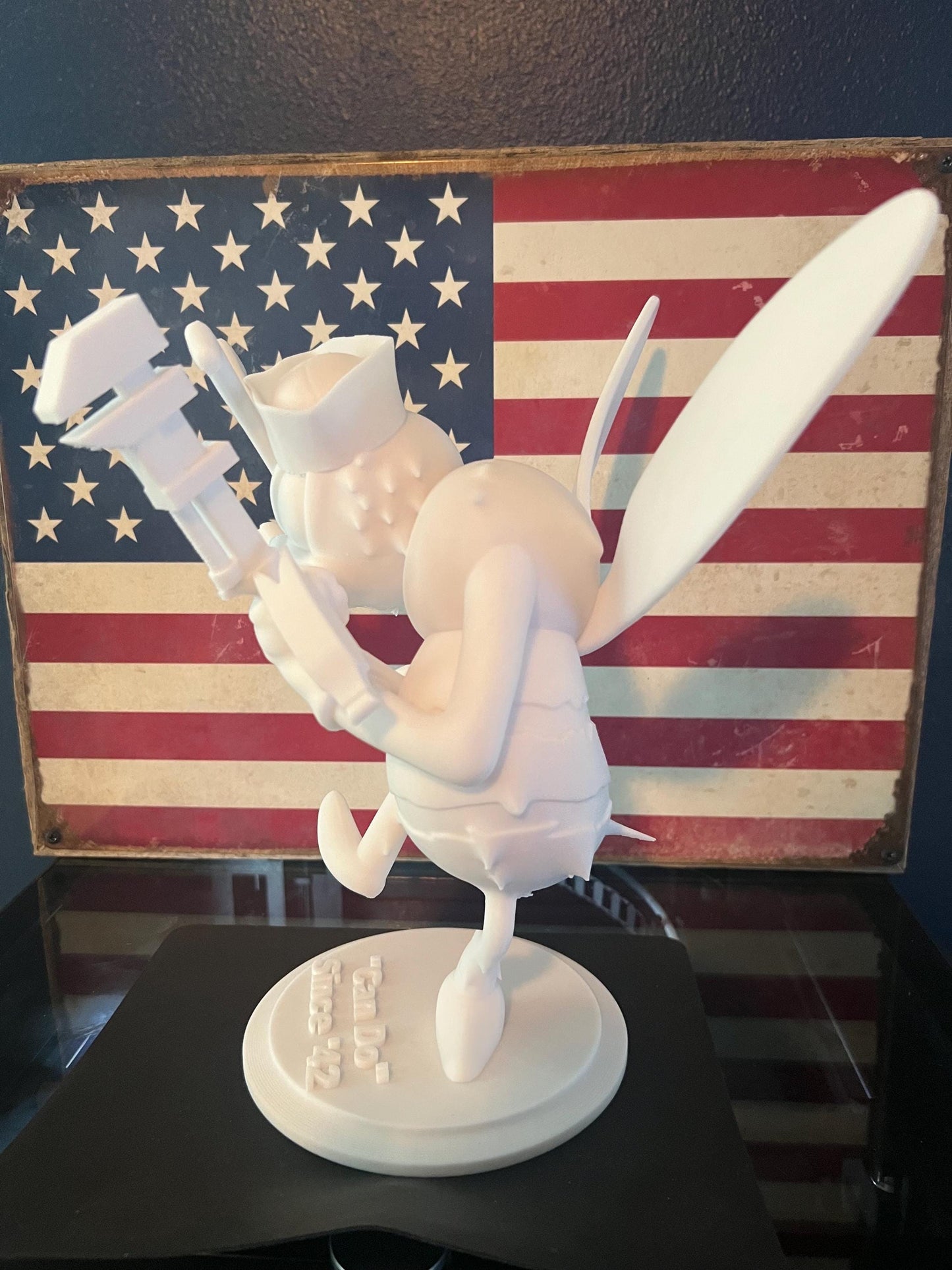 Big Seabee-WWII Paintable 1945 'Can-Do' Since '42 Big Seabee