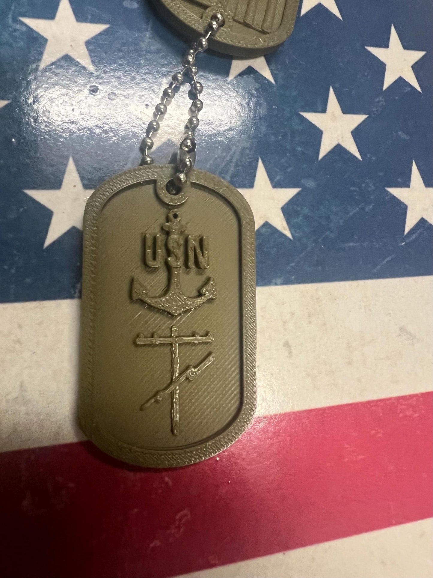 Seabee Construction electrician CE keychain dog tags E4-E9