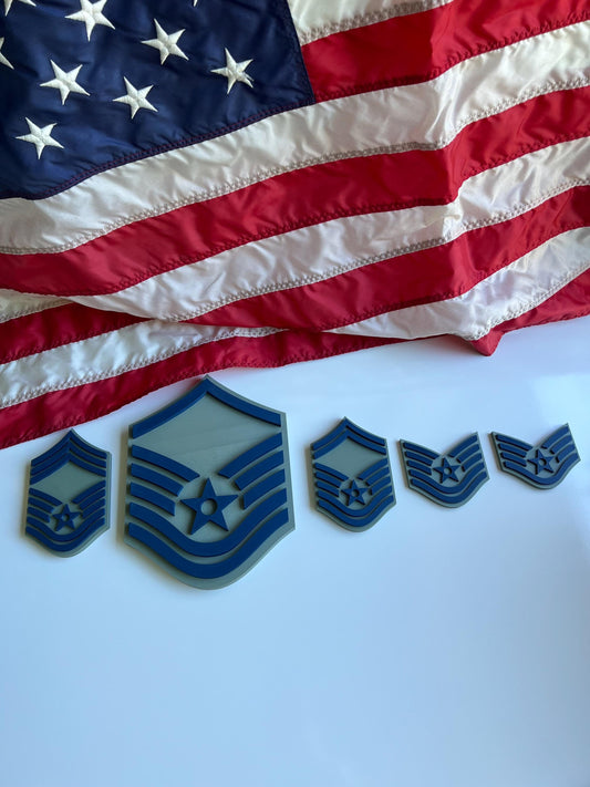 Air Force ABU Rank Insignia (E-4 to E-9)  Multiple Sizes Available