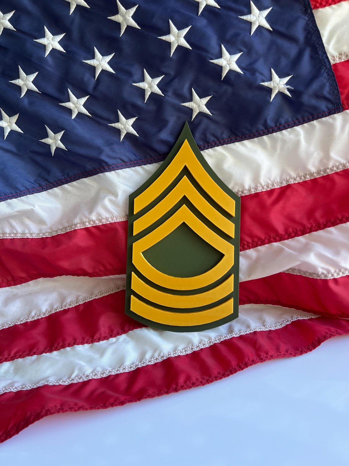 Army Rank Display  E-4 to E-9 | Military Gift | Promotion, Retirement & Shadow Box Display