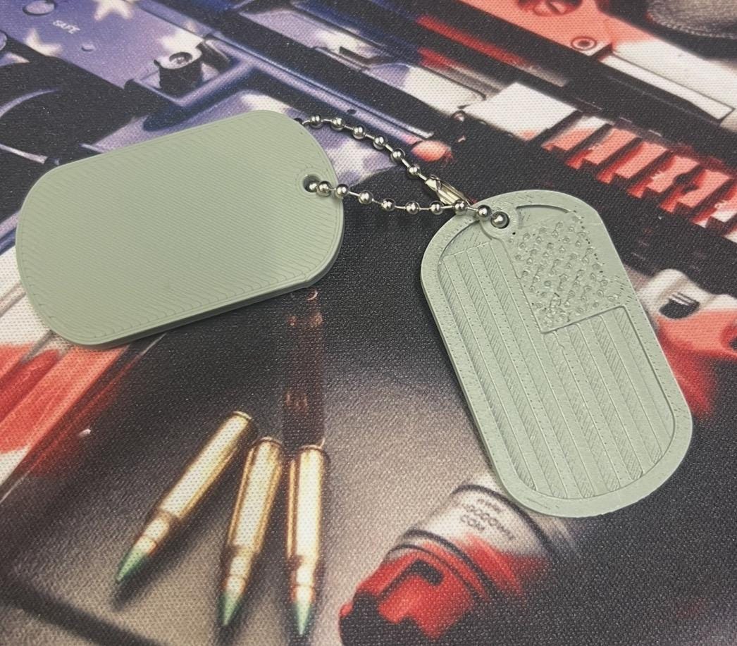 Dog tags US Air Force Chief Master Sergeant E-4-E-9