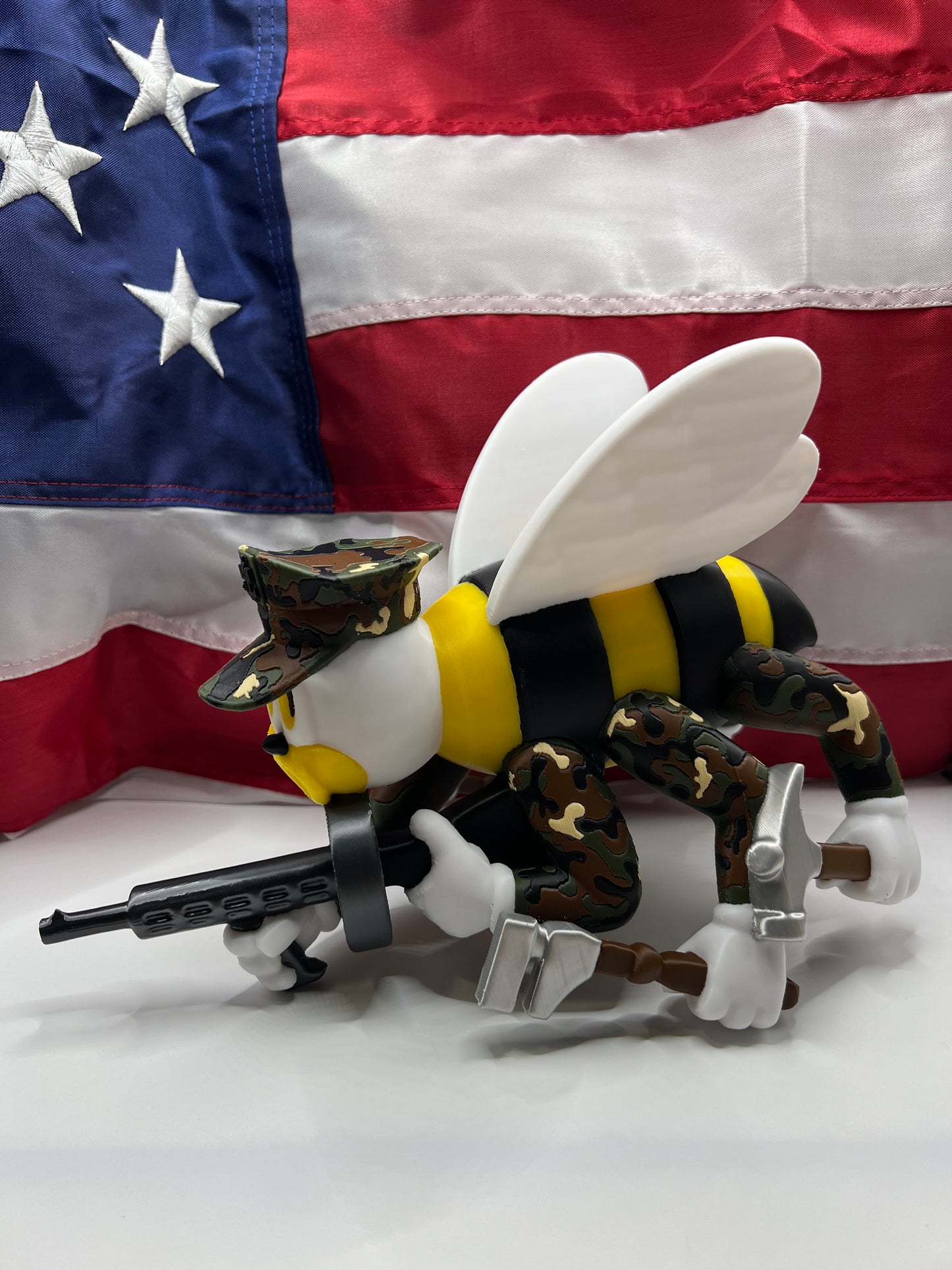 Seabee in full Color Woodland Camo Edition with your choice of rank  Military Desk Display  Seabee Gift  Custom Military (Copy)