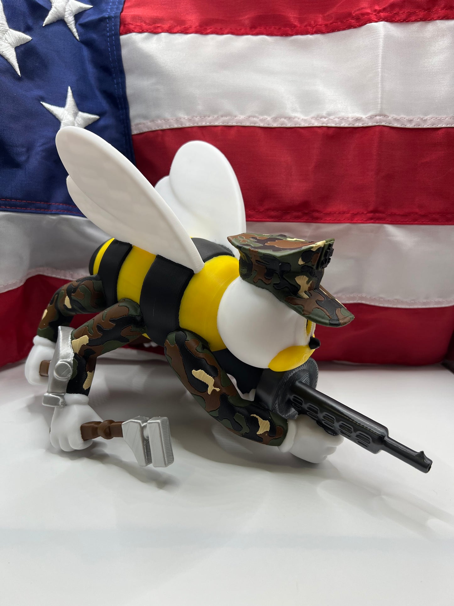 Seabee in full Color Woodland Camo Edition with your choice of rank  Military Desk Display  Seabee Gift  Custom Military (Copy)