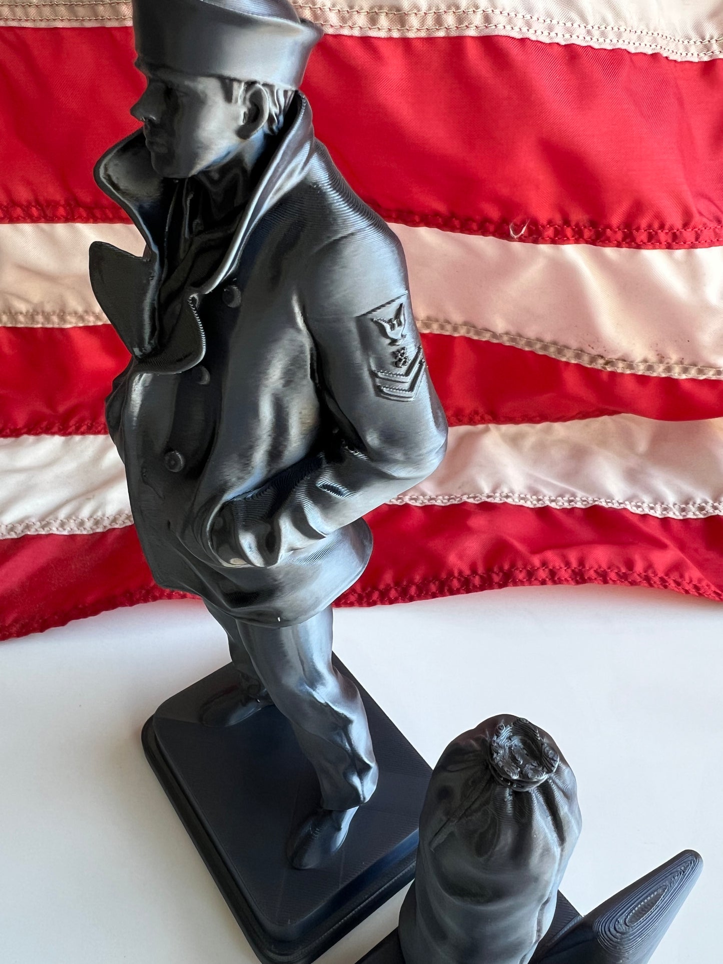 3D Printed “The Lonely Navy Sailor” – Patriotic Military Tribute Figurine