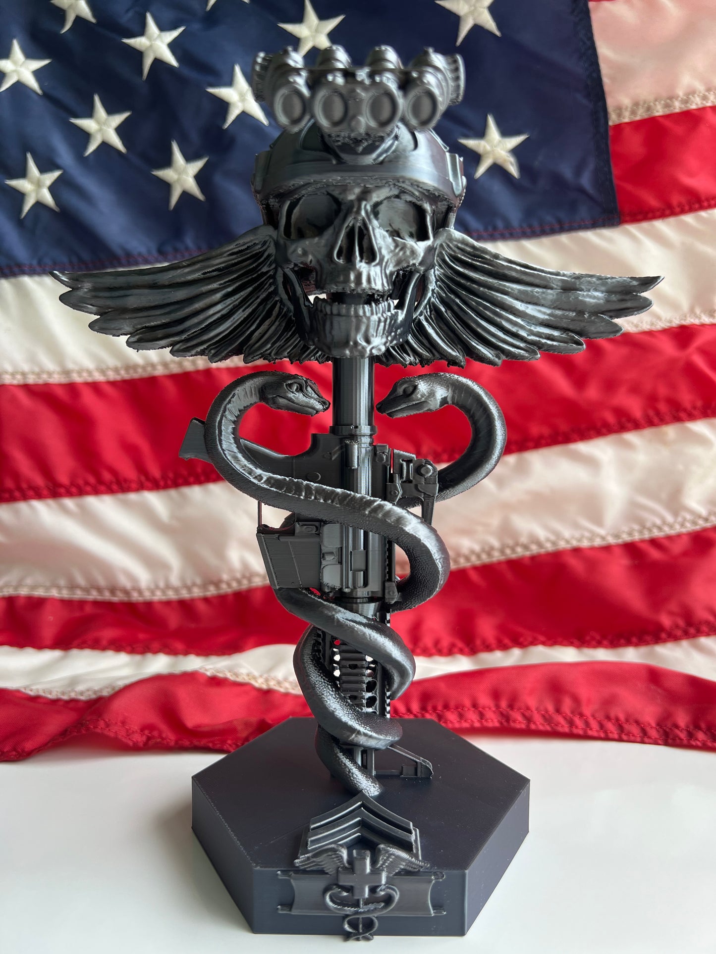 Custom Army 68W Combat Medic Display | Combat Medical Badge Desk Display | Personalized Military Medic Gift with Rank, Name & Years of Service