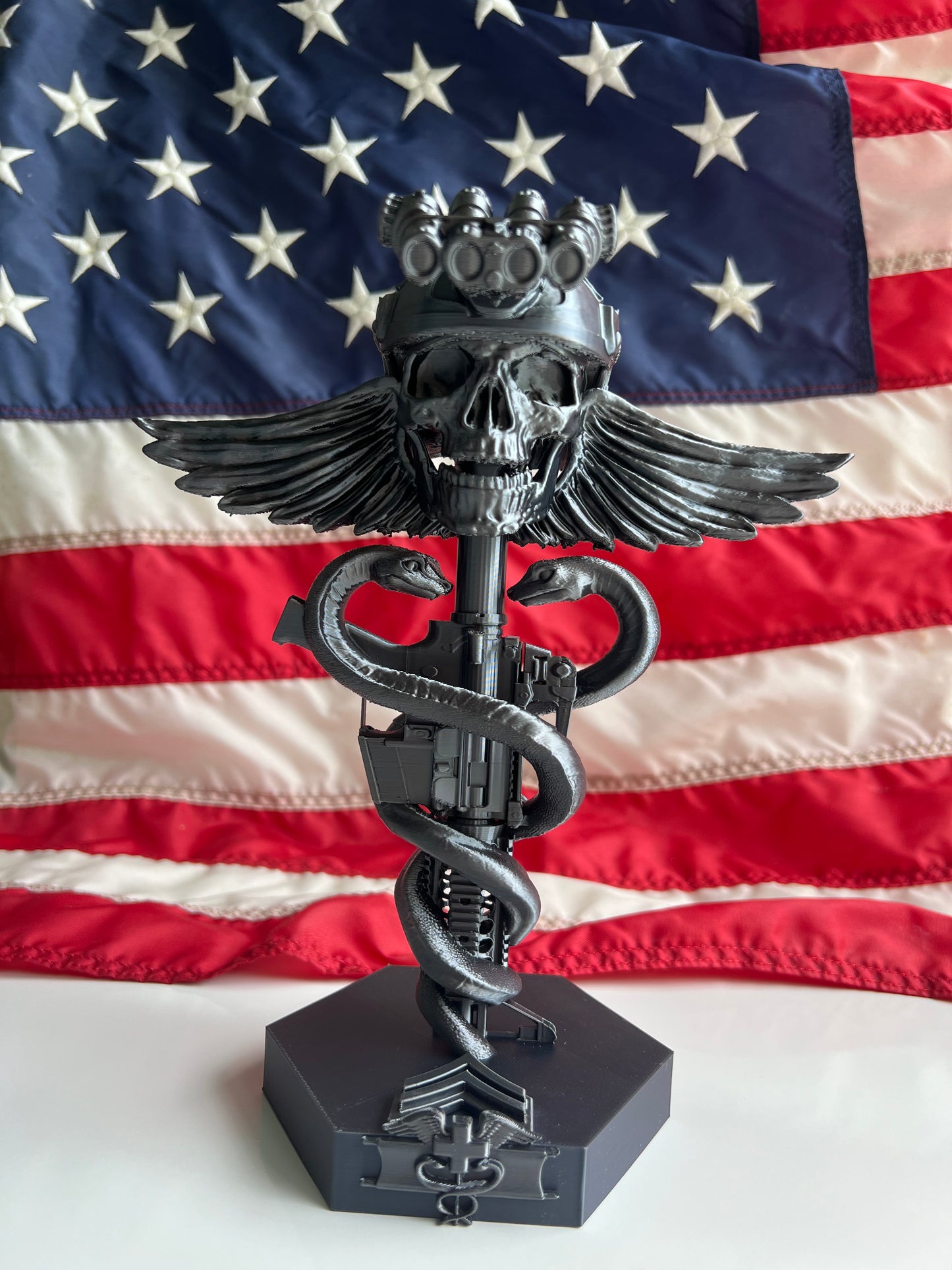 Custom Army 68W Combat Medic Display | Combat Medical Badge Desk Display | Personalized Military Medic Gift with Rank, Name & Years of Service