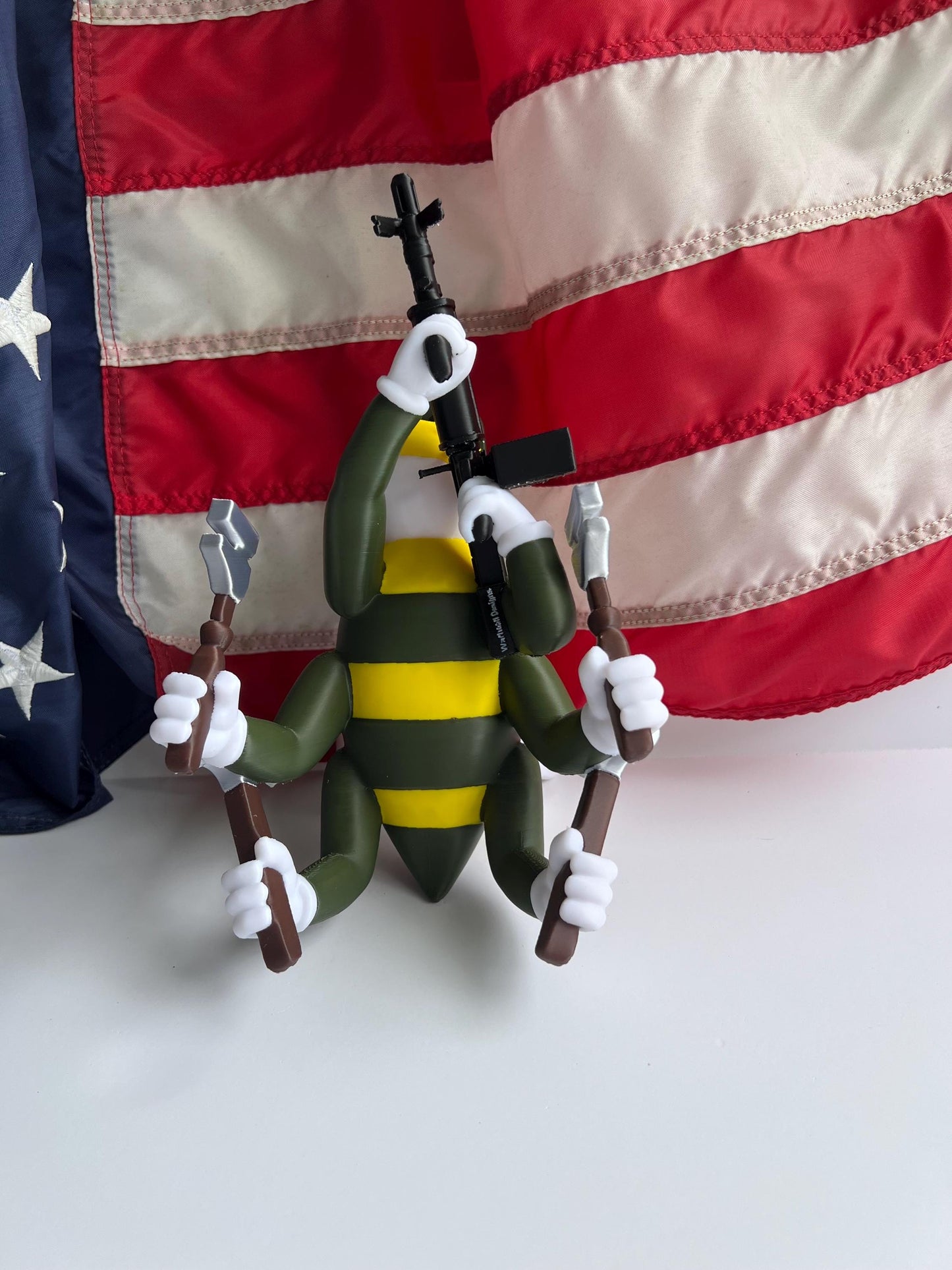 3D Printed in full color US Navy Seabee Figurine  | Navy Seabees Military Gift | Veteran & Retirement Display |Naval Construction Battalion
