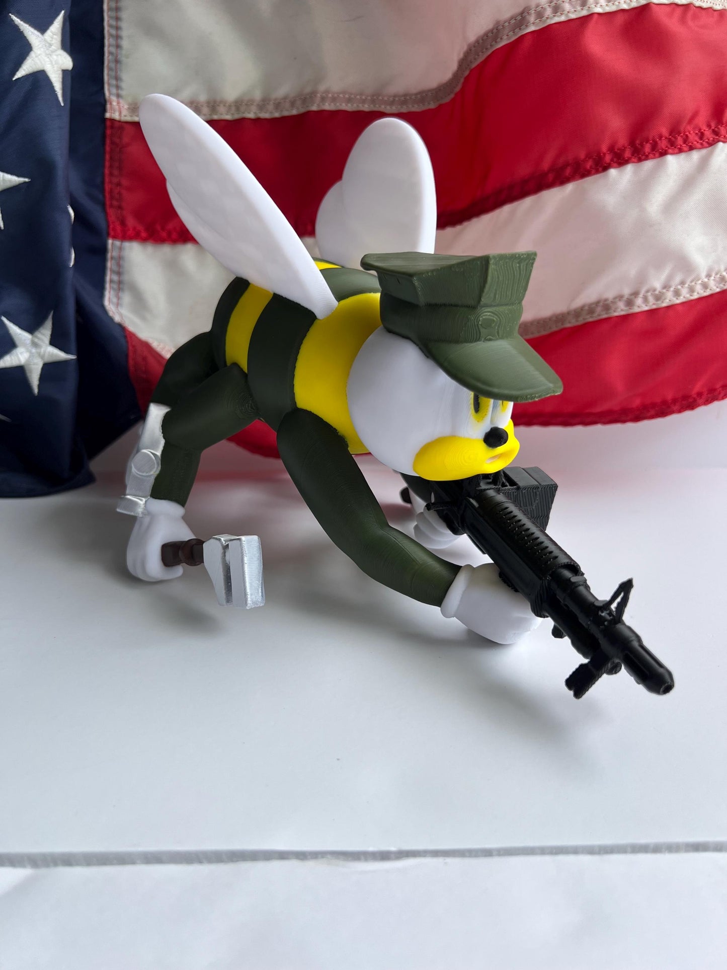 3D Printed in full color US Navy Seabee Figurine  | Navy Seabees Military Gift | Veteran & Retirement Display |Naval Construction Battalion