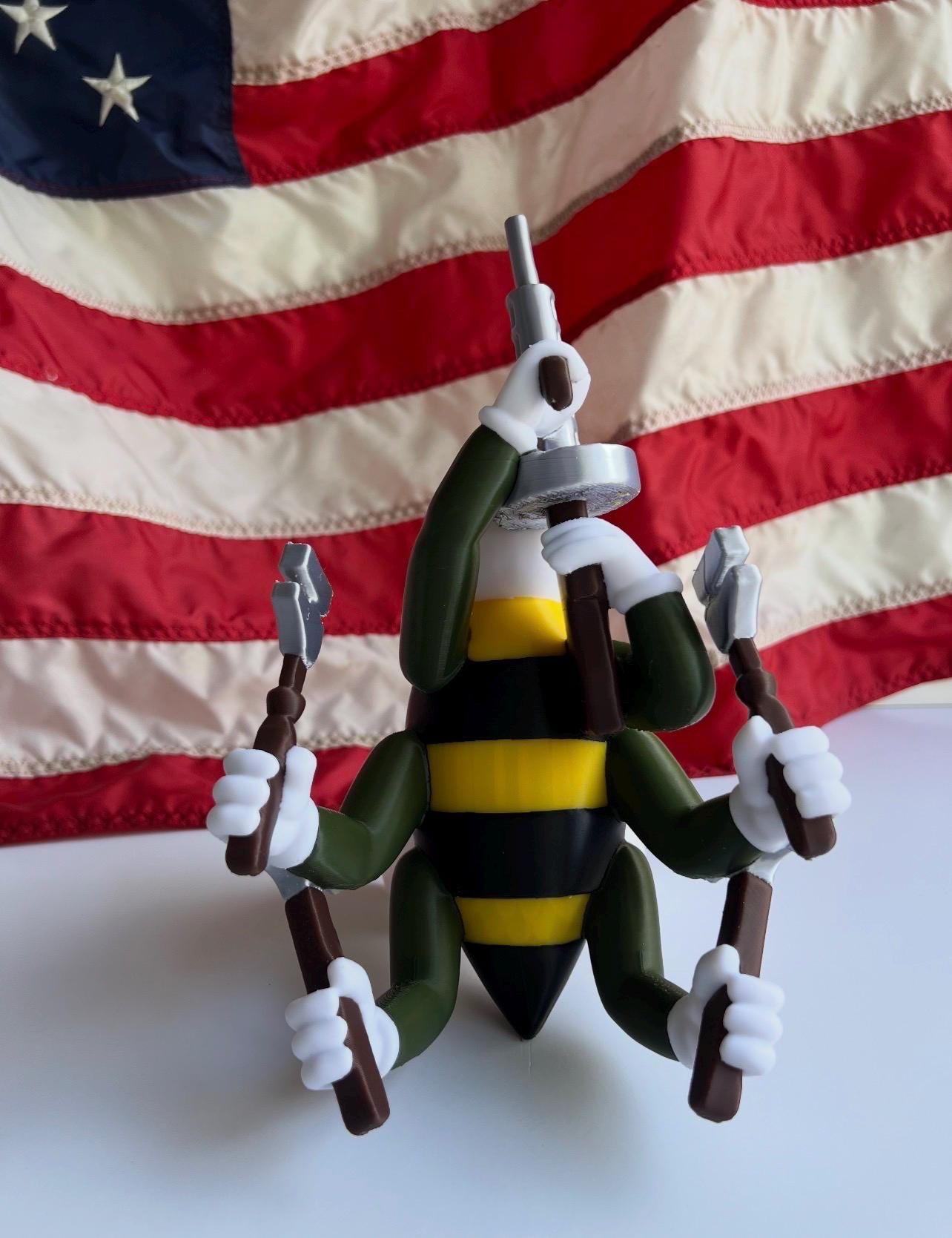 US Navy Seabee Figurine full color, Seabee Statue,  Seabees Gift, Seabee Retirement Gift, Printed Seabee, Naval Construction Battalion Decor